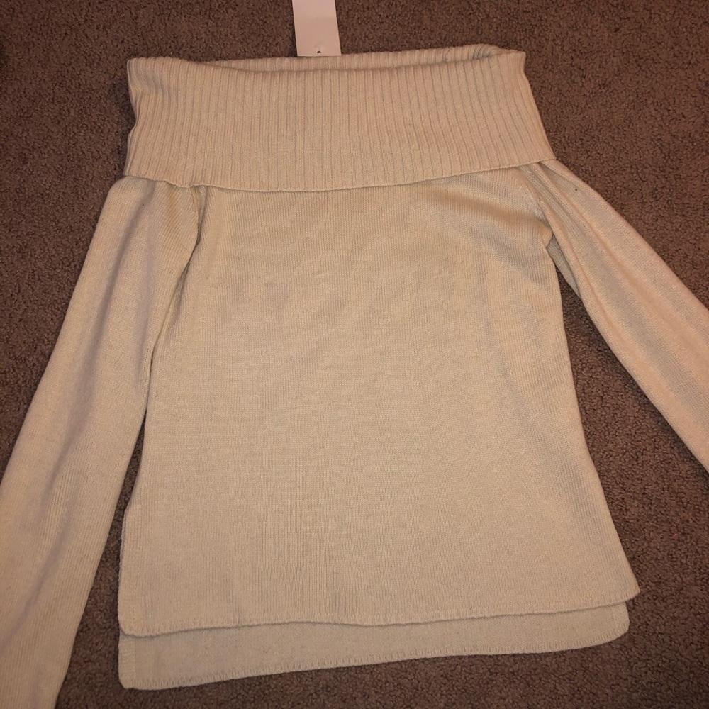Cream Off the Shoulder Tobi Sweater